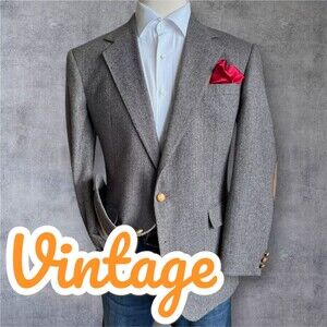 REED ST. JAMES Vintage Mens Jacket 42R TWEED Blazer Sport Coat Two Button Jacket